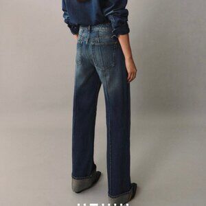 Mango High waist straight jeans